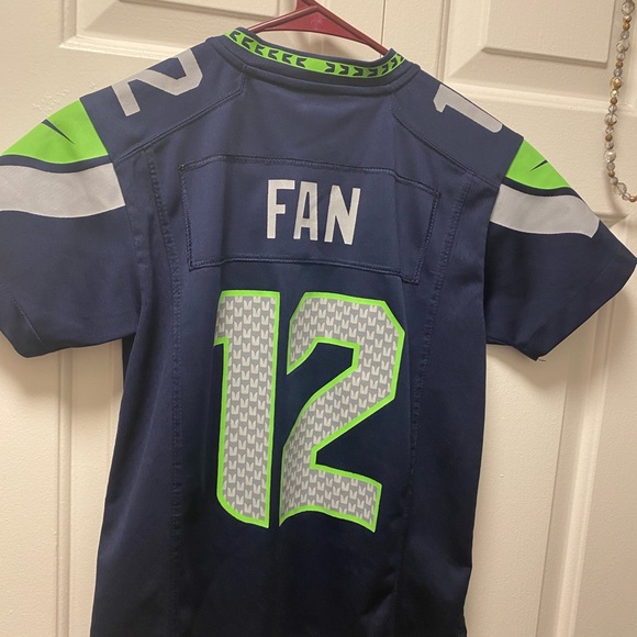 Nike Onfield NFL Seattle Seahawks #12 Fan Women’s Blue Gray Jersey Size Small - Picture 6 of 16